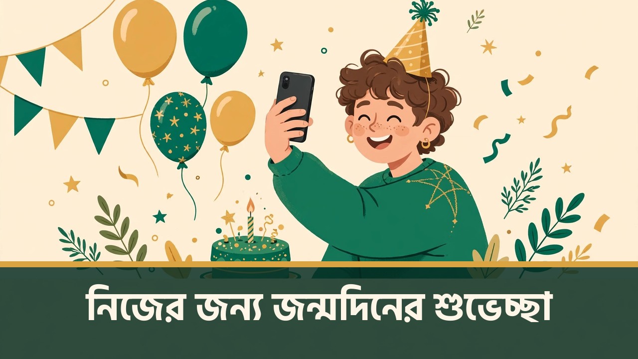 নিজের জন্য জন্মদিনের শুভেচ্ছা