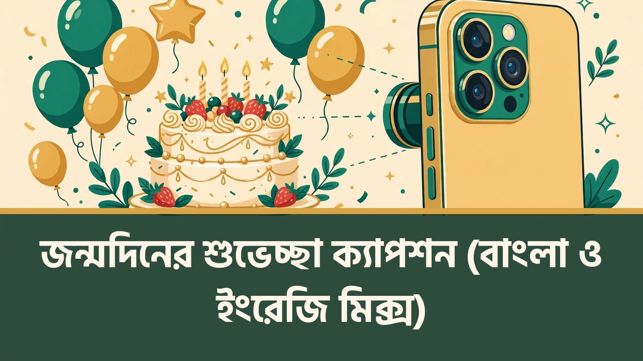 জন্মদিনের শুভেচ্ছা ক্যাপশন (বাংলা ও ইংরেজি মিক্স)