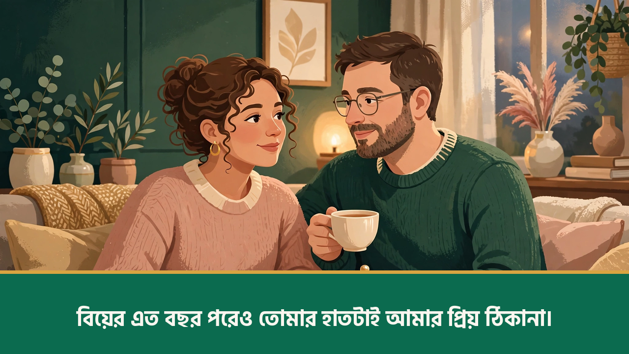 স্বামী স্ত্রীর ভালোবাসার মুহূর্ত - স্বামী স্ত্রীর রোমান্টিক ক্যাপশন