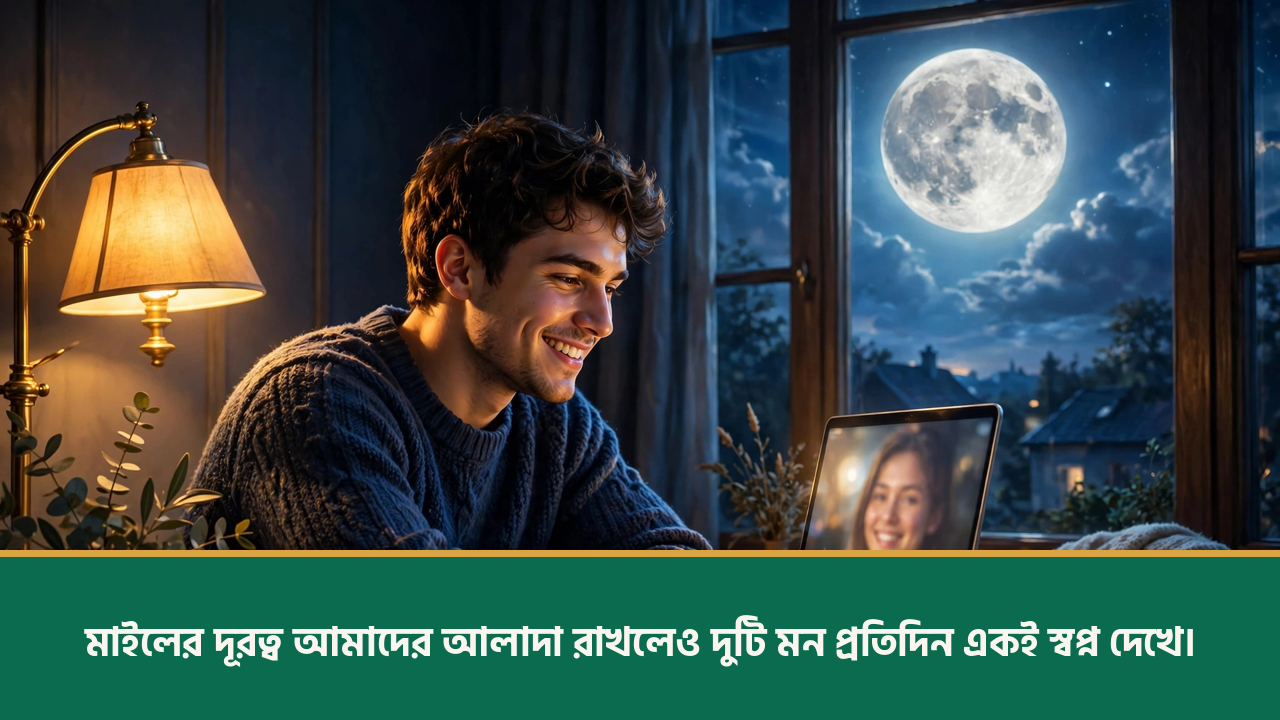চাঁদনি জানালায় ভিডিও কল - রিলেশনশিপ স্ট্যাটাস ছবি